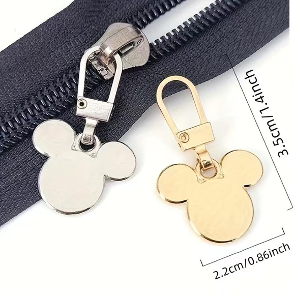 5pc Assorted Metal Zipper Pulls - Charms - Picture 4 of 6